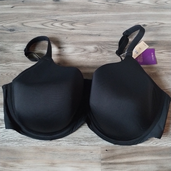 Cacique Completely Cool French Full Coverage Bra Black - Picture 3 of 8